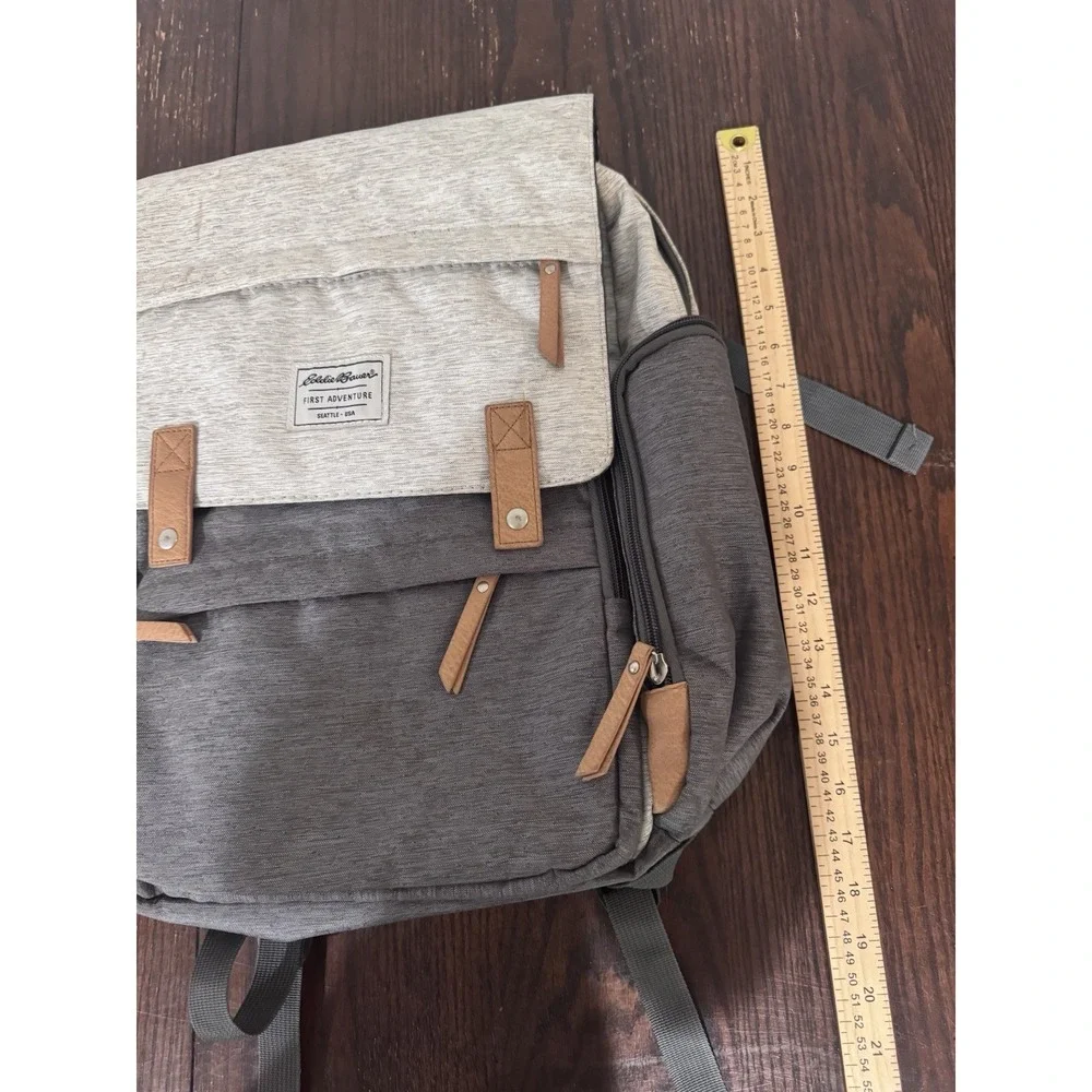 Eddie Bauer Cascade First Adventure Backpack Diaper Bag - Gray Preppy Neutral